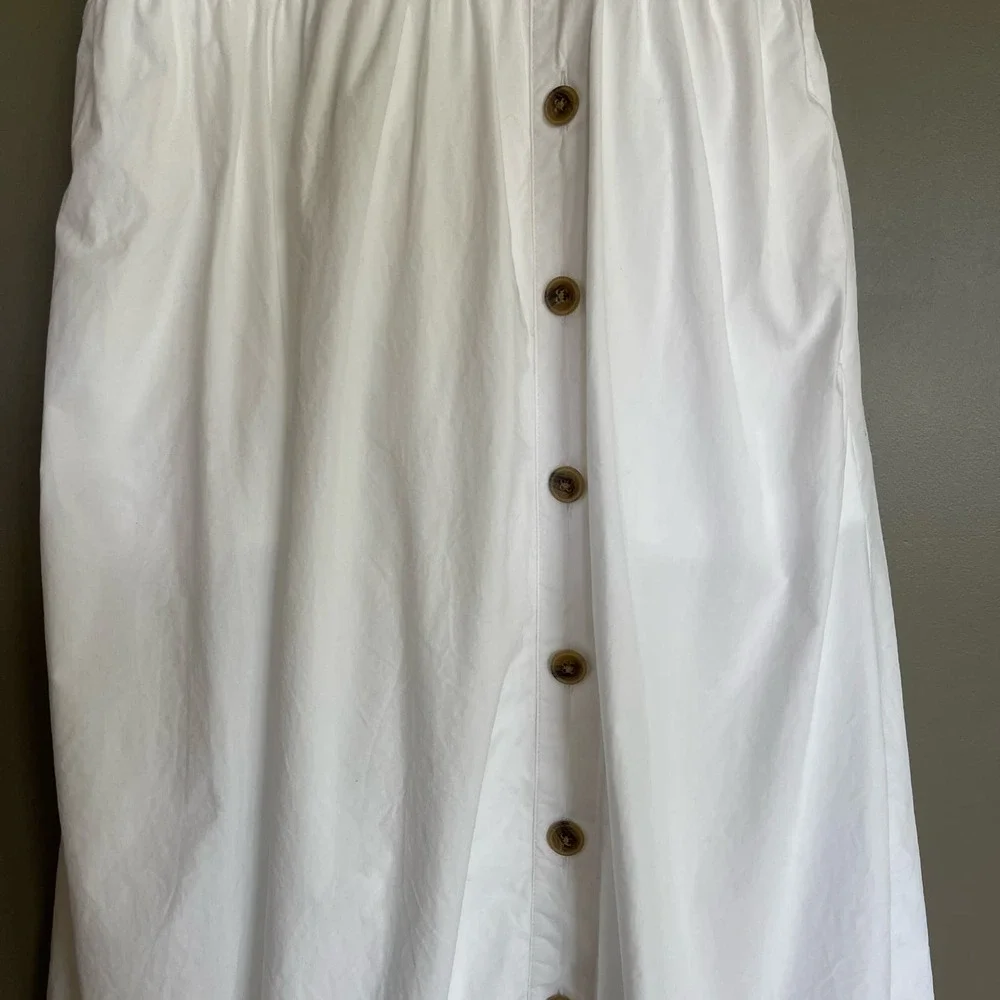 J. CREW Sleeveless Cotton Poplin A-line Shirtdress White Size‎ 4 Preppy Classic
